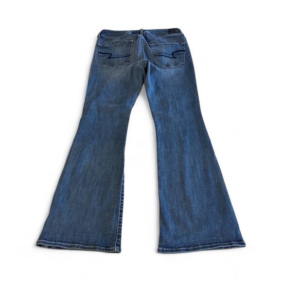American Eagle Outfitters Women’s Y2K Low Rise Kick Boot Stretch Jeans Size 10 - Picture 2 of 11